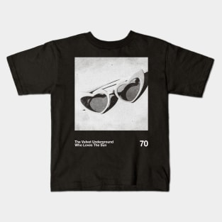 Who Loves The Sun || The Velvet Underground - Artwork 90's Design || Vintage Black & White Kids T-Shirt